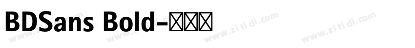 BDSans Bold字体转换
